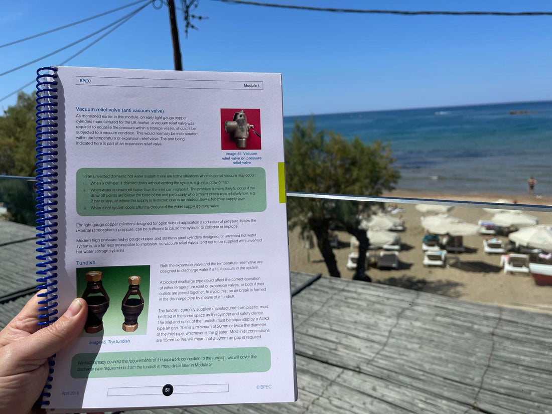 Working on a laptop on holiday while building ProTech Education and Assessment