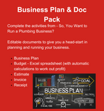So, You Want to Run a Plumbing Business? - Business Plan & Doc Pack